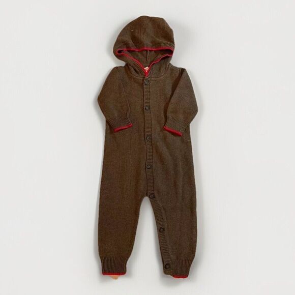 NWT Tea Collection Niedlich Hooded Sweater Romper Soft Gift Christmas Holiday - Picture 3 of 5